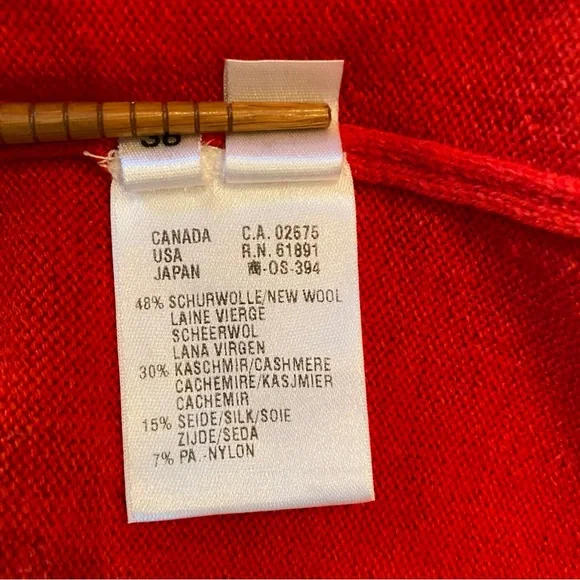 Escada Beautiful Red Wrap Sweater Cardigan Top - Picture 8 of 11